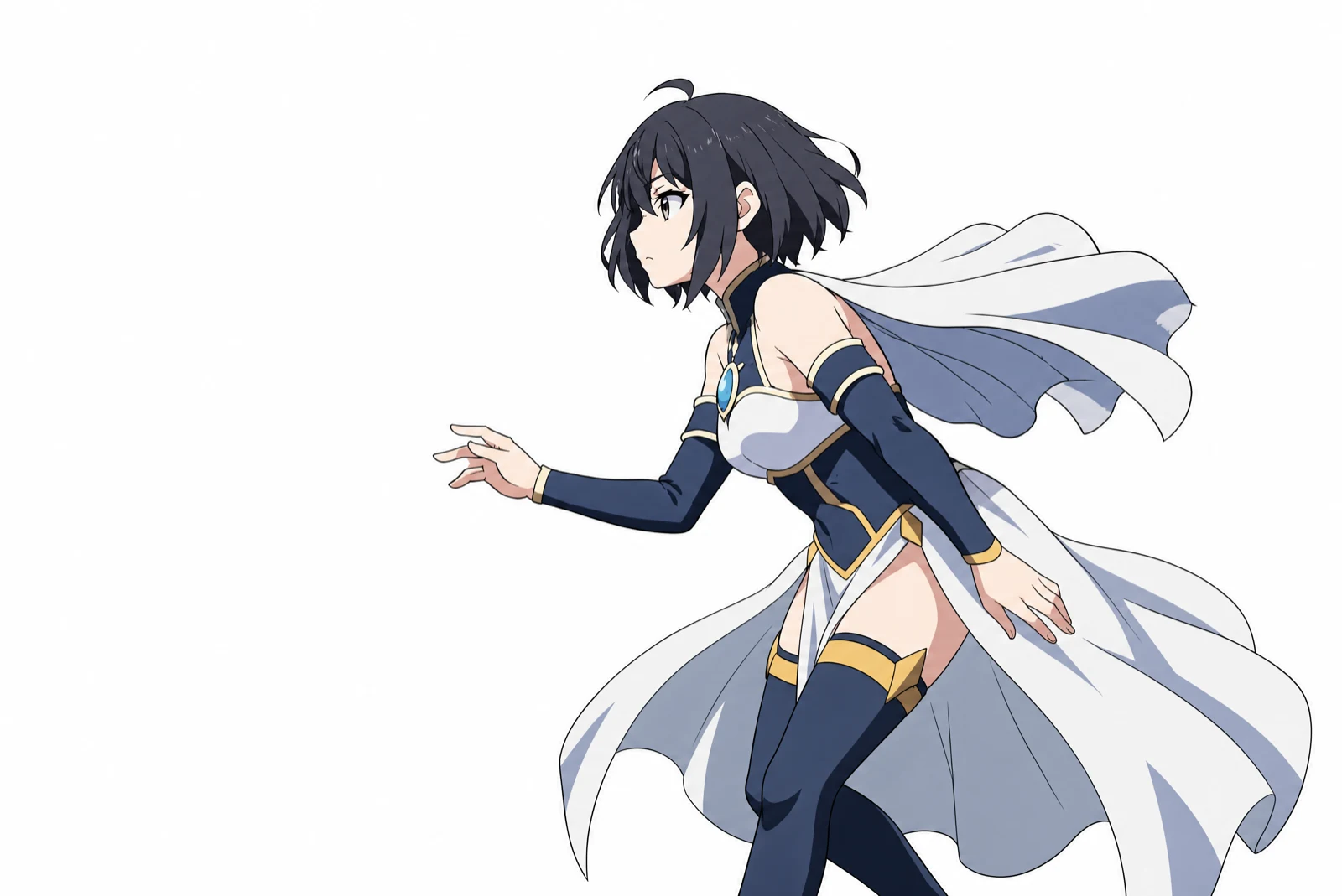 Finished color animation frame created from extracted manga artwork