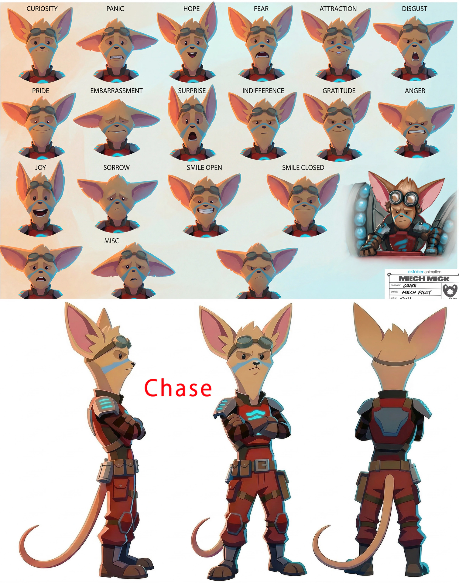 Model sheet — Chase